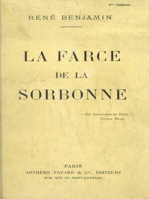 cover image of La farce de la Sorbonne
